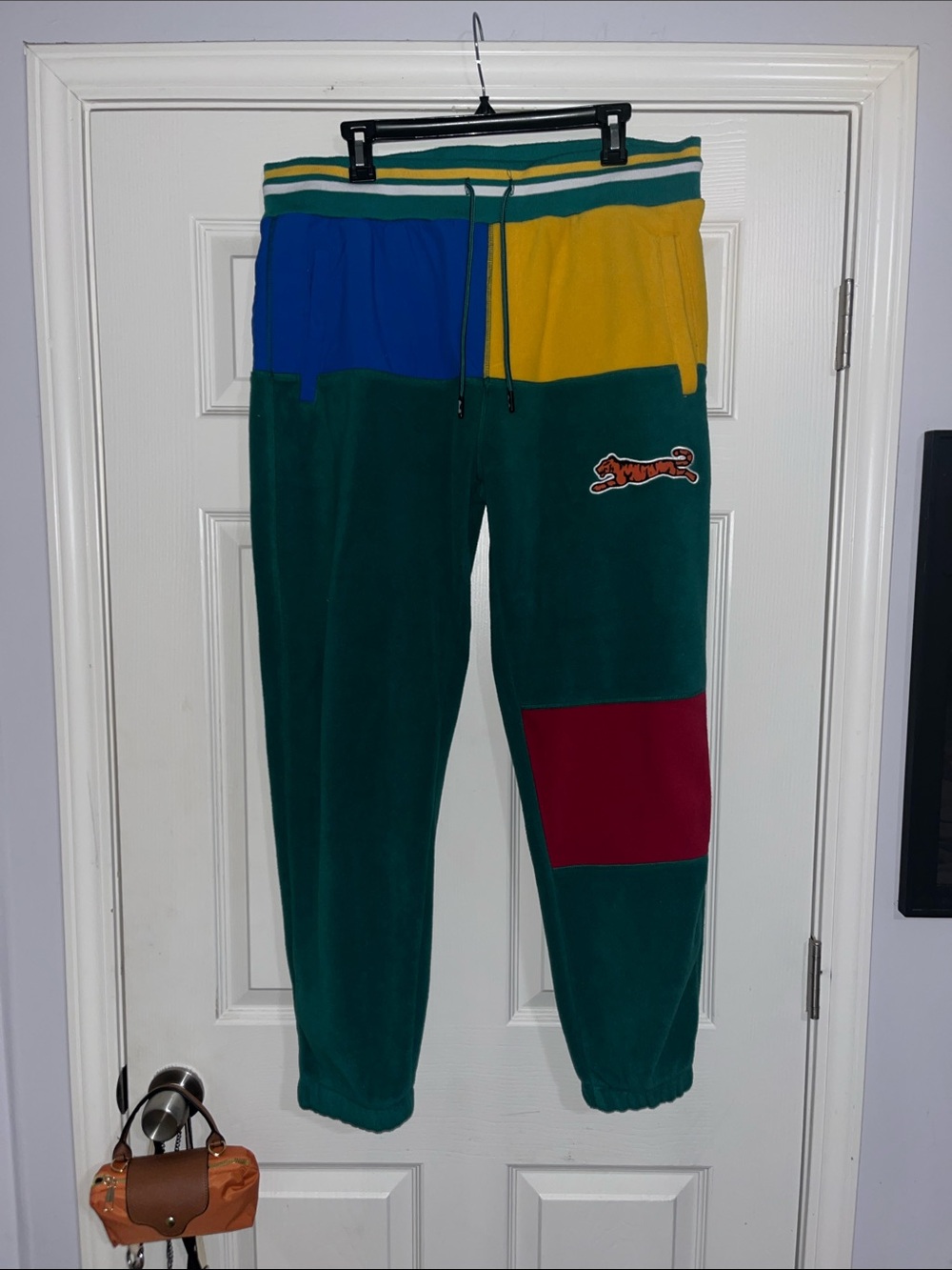 Le Tigre Colorblock Joggers in Green, Blue, Yellow & Red
